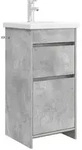 vidaXL Badezimmerschrank mit Waschbecken Betongrau 42 x 40 x 84,5 cm