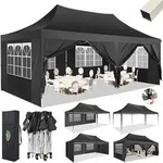 COBIZI Pavillon 3x6m, Faltpavillon 3x6 Wasserdicht Stabil mit 6 Seitenteilen