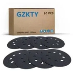 Nassschleifpapier 125mm Klett Schleifscheiben 80 St&uuml;ck Mix K&ouml;rnung