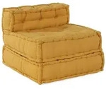 vidaXL Pouf Modular Gelb 70x70x54 cm Stoff