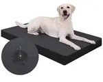 Orthop&auml;disches Hundebett L 104x68cm Schwarz Wasserdicht in Lederoptik