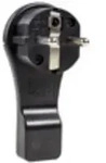 AS Schwabe 45039 Schutzkontakt-Flachstecker mit Aussteckhilfe 230 V Schwarz IP20