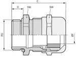 LAPP 52015765 Kabelverschraubung PG36 Messing Messing 10St.