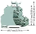 WAGO 2002-2231/099-000 Doppelstock-Durchgangsklemme 6.20mm Zugfeder Belegung:...