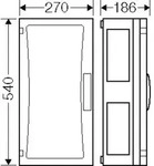 Hensel FP 0340 68000298 Geh&auml;use 270 x 540 x 186 Kunststoff 1 St.