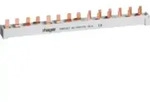 Hager 4-polige Stift-Phasenschiene 63A, 10mm2 und 14TE f&uuml;r 1 FI 4P, 1 LS 3P+N...