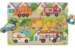 Hintergrundbildpuzzle Auf der Stra&szlig;e (Kinderpuzzle) 30 x 21 cm, Holz, 7 Teile, per