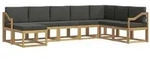 vidaXL Outdoor-Sofagarnitur mit Kissen 8 pcs Wei&szlig; und Anthrazit