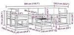 vidaXL Outdoor-Sofagarnitur mit Kissen 8 pcs Nat&uuml;rlich und Hellgrau
