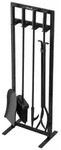 VEVOR Kaminbesteck-Set, 5-teilig, inkl. Rahmenst&auml;nder, Zange, Ascheschaufel,
