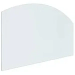 vidaXL Feuerstelle Glasplatte Transparent 100 x 60 cm Glas