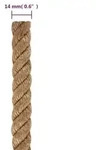 vidaXL Juteseil 50 m L&auml;nge 14 mm St&auml;rke