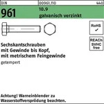 Sechskantschraube DIN 961 VG M16x1,5x 40 10.9 galv.verz. 50 St&uuml;ck