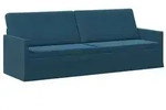 vidaXL 3-Sitzer Sofa Blau 220 x 81 x 82 cm Samt (V)