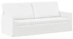 vidaXL 3-Sitzer Sofa Wei&szlig; 190 x 81 x 82 cm Stoff
