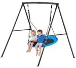 VEVOR Gartenschaukel mit A-f&ouml;rmigem Metallgestell, Schaukelsitz (101,6 cm...