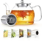 Teekanne Glas 1200ML mit Siebeinsatz Borosilikatglas Teeservice