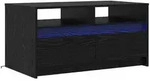 vidaXL Couchtisch Schwarz Eichen-Optik 90 x 50 x 45 cm Holzwerkstoff