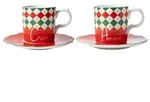 Set 2 Tassen inkl. Untertassen Tricolore Home & Living