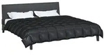 vidaXL Winterbettdecke Schwarz 200 x 240 cm Satin und Mikrofaser
