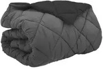 vidaXL Winterbettdecke Schwarz und Anthrazit 220 x 240 cm Mikrofaser
