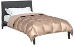 vidaXL Winterbettdecke Gold 135 x 220 cm Satin und Mikrofaser