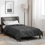 vidaXL Sommerdecke Anthrazit 220 x 155 cm Mikrofaser