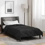vidaXL Sommerdecke Schwarz 220 x 135 cm Mikrofaser