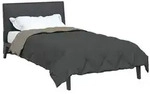vidaXL Sommerdecke Hellgrau und Anthrazit 220 x 155 cm Mikrofaser