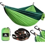 H&auml;ngematte Camping 300kg Tragkraft 300x200cm Apfelgr&uuml;n Dunkelgr&uuml;n