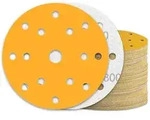 Schleifpapier 150mm Klett 15 Loch-Gelb 60 St&uuml;ck K&ouml;rnung 800