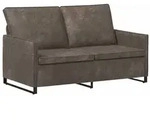 vidaXL 2-Sitzer Sofa Dunkelgrau 150 x 81 x 82 cm Kunstwildleder