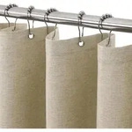 Duschvorhang Leinen Anti-Schimmel Stoff Textil wasserdicht schwer