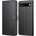 Handyh&uuml;lle f&uuml;r Google Pixel 6a - Tasche mit Kartenfach in Lederoptik