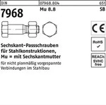 Sechskantpassschraube DIN 7968 Mutter M24x 85 8.8 1 St&uuml;ck