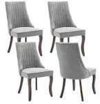 Shenyon Esszimmerst&uuml;hle 4er Set, Bequeme Polsterst&uuml;hle aus Stoff mit