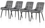 TUKAILAI Esszimmerst&uuml;hle 4er Set aus Samt, K&uuml;chenstuhl Gepolstertem Sitz,