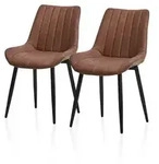 TUKAILAI Esszimmerst&uuml;hle 2er Set Kunstleder, Ergonomischer Polsterstuhl mit