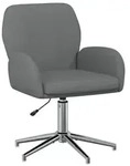 vidaXL Drehstuhl 54 x 58 x 90 cm Dunkelgrau Stoff