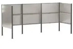 vidaXL M&uuml;lltonnen-Sichtschutz 249 x 85 x 113 cm Edelstahl Silber