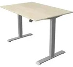 Sitz-/Stehtisch Move 1 elektr. h&ouml;henverstellbar BxTxH 120x80cm -123cm ahorn/silber