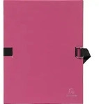 Exacompta 10x Dokumentenmappe Karton 2,7mm, Faltenr&uuml;cken, A4, Bordeauxrot, 724E