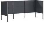 vidaXL M&uuml;lltonnen-Sichtschutz 249 x 85 x 113 cm Stahl Anthrazit