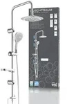 DUSCHTRAUM &Uuml;berkopfbrause-Set, Chrom/Wei&szlig;