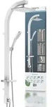 MADAGASKAR &Uuml;berkopfbrause-Set, Wei&szlig;/Chrom