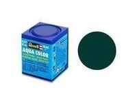 Revell Aqua Color Schwarzgrün, matt, 18ml, Modellbau-Farbe auf Wasserbasis, ab 8
