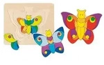 goki 57899 Schichtenpuzzle Schmetterling, bunt (1 St&uuml;ck)