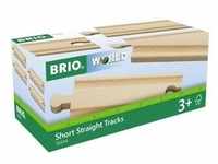 BRIO World - 33334 - Gerade kurze Schienen - 108 mm - Holzspielzeug