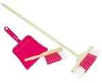 Toys pure 15430 Kinderkehrschaufel, Handfeger und Besen, pink (1 Set)