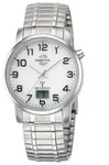 MasterTime Herren-Funkuhr Basic MTGA-10306-12M, Silber / Wei&szlig;, mit Zugband